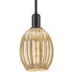 Preston Bulb Pendant - Matte Black / Mercury