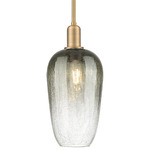 Brookhaven Flute Stem Pendant - Brushed Brass / Brookhaven Slate