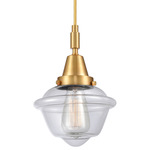 Oxford 447 Pendant - Satin Gold / Clear
