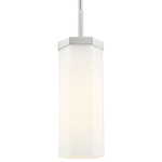 Blakeley Stem Pendant - Satin Nickel / Matte White