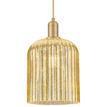 Bridal Veil 716 Pendant - Brushed Brass / Mercury