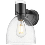 Lawton Bell Wall Sconce - Matte Black / Seedy