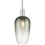 Brookhaven Flute Stem Pendant - Brushed Satin Nickel / Brookhaven Slate