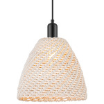 Bristol Natural Pendant - Matte Black / Natural White Fiber