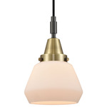 Fulton 447 Pendant - Black / Antique Brass / Matte White