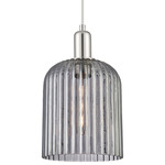 Bridal Veil 716 Pendant - Polished Nickel / Light Smoke