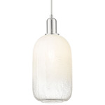 Brookhaven Cloche Pendant - Brushed Satin Nickel / Brookhaven Opal