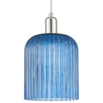 Bridal Veil 716 Pendant - Polished Nickel / Blue