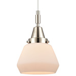 Fulton 447 Pendant - Polished Nickel / Matte White