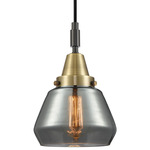 Fulton 447 Pendant - Black / Antique Brass / Light Smoke