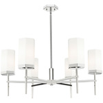 Blakeley Chandelier - Polished Nickel / Matte White Blakeley Chandelier - Polished Nickel / Matte White