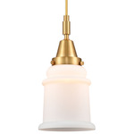 Canton 447 Pendant - Satin Gold / Matte White