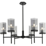Blakeley Chandelier - Matte Black / Light Smoke Blakeley Chandelier - Matte Black / Light Smoke