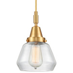 Fulton 447 Pendant - Satin Gold / Clear