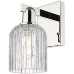 Bridal Veil Wall Sconce - Polished Nickel / Clear