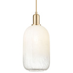 Brookhaven Cloche Pendant - Champagne Bronze / Brookhaven Opal