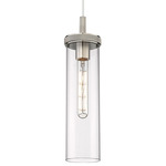 Lincoln Pendant - Satin Nickel / Clear