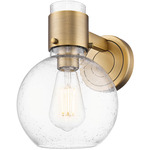 Lawton Sphere Wall Sconce - Brushed Brass / Seedy