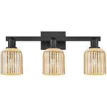 Bridal Veil 716 Bathroom Vanity Light - Matte Black / Mercury