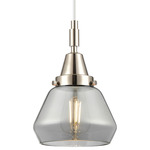 Fulton 447 Pendant - Polished Nickel / Light Smoke