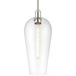 Chelsea Stem Pendant - Polished Nickel / Clear