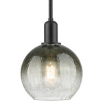 Brookhaven Globe Stem Pendant - Matte Black / Brookhaven Slate