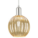Preston Globe Pendant - Polished Nickel / Mercury