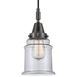 Canton 447 Pendant - Matte Black / Clear