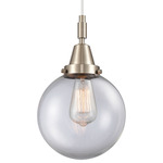 Beacon 447 Cord Pendant - Brushed Satin Nickel / Clear Beacon 447 Cord Pendant - Brushed Satin Nickel / Clear