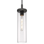 Lincoln Pendant - Matte Black / Clear