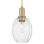 Preston Bulb Pendant - Brushed Brass / Clear