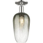Brookhaven Flute Semi Flush Ceiling Light - Polished Nickel / Brookhaven Slate