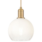Brookhaven Globe Pendant - Brushed Brass / Brookhaven Opal