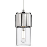Bolivar Cord Pendant - Polished Nickel / Clear