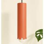 Notch Tube Pendant - Terracotta