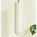 Notch Tube Pendant - Porcelain White