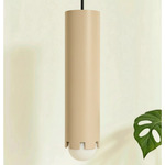 Notch Tube Pendant - Stucco Brown