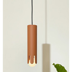 Crown Tube Pendant - Terracotta