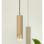Crown Tube Pendant - Stucco Brown