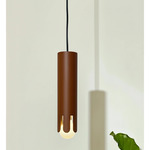 Crown Tube Pendant - Chocolate Brown