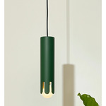 Crown Tube Pendant - Old Polo Green