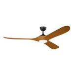 Mylo LED Ceiling Fan - Anvil Iron / Honey Maple Blades / Satin Etched