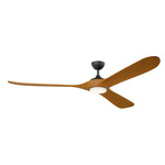 Mylo LED Ceiling Fan - Anvil Iron / Honey Maple Blades / Satin Etched