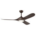 Mylo LED Outdoor Weather Plus Ceiling Fan - Satin Natural Bronze / Satin Etched