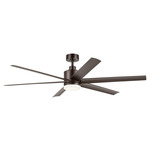 Loa LED Outdoor Ceiling Fan - Satin Natural Bronze / Satin Etched