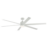 Loa LED Outdoor Ceiling Fan - Matte White / Satin Etched