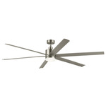 Loa LED Outdoor Ceiling Fan - Painted Brushed Nickel / Satin Etched