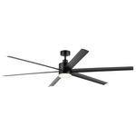 Loa LED Outdoor Ceiling Fan - Satin Black / Satin Etched