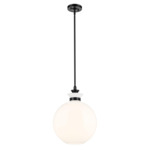 Laria Globe Pendant - Black / Opal