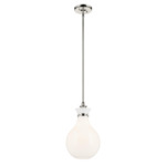 Laria Drop Pendant - Polished Nickel / Opal
